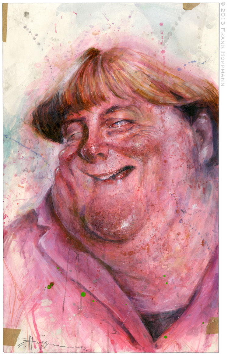 Frank Hoppmann – caricature satirique – Angela Merkel
