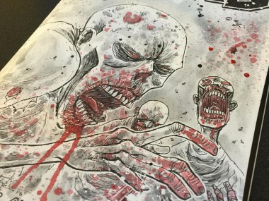 Ben Templesmith – Walking dead original art painted sketch cover