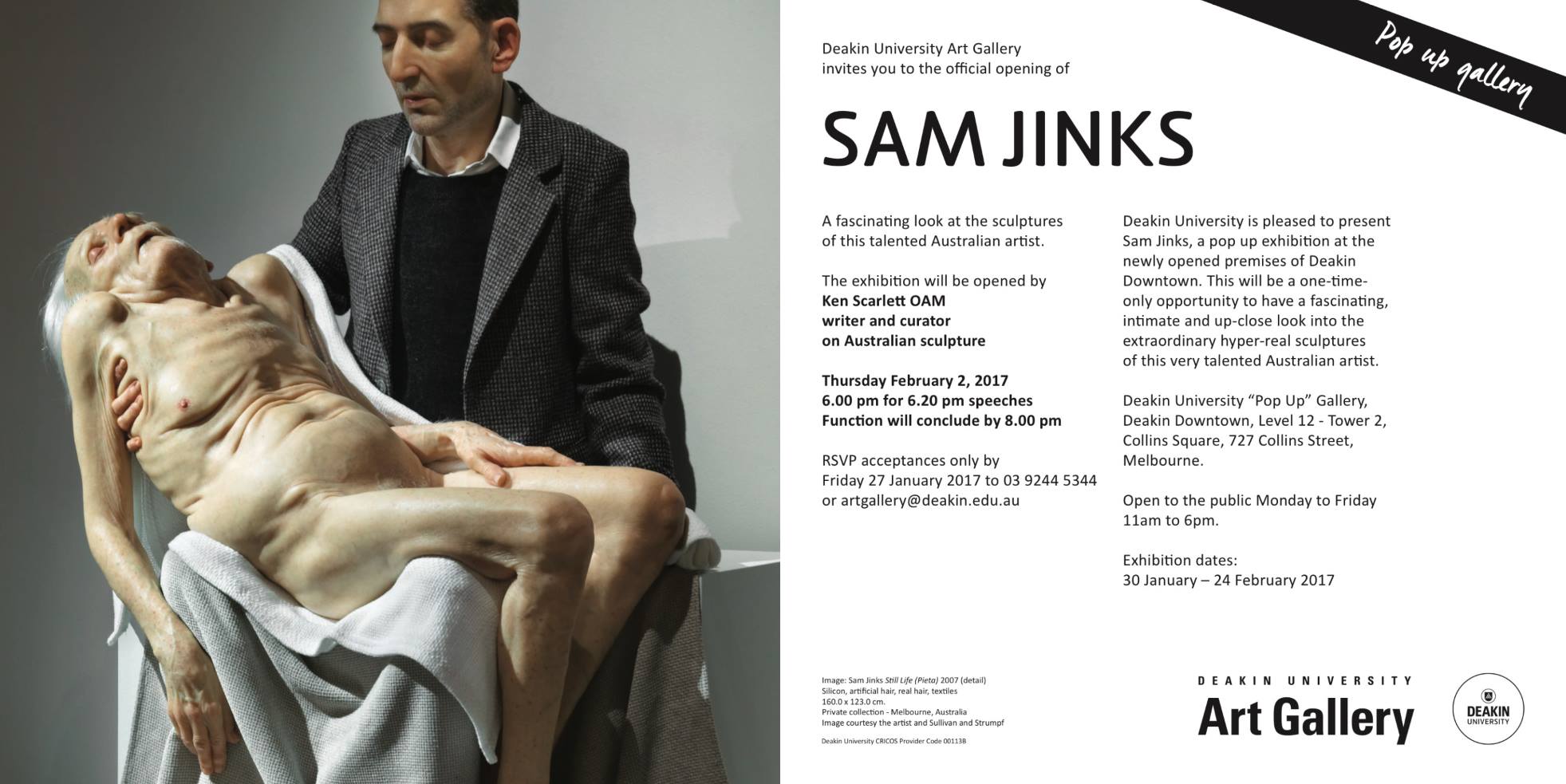 Sam Jinks exhibition Melbourne 2017