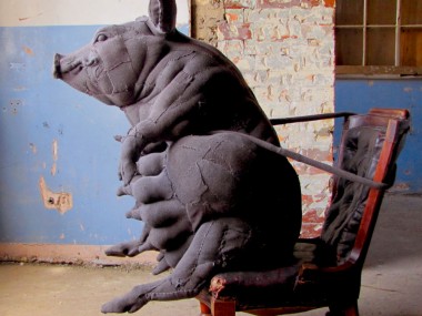 Dorcas Casey – Textile sculpture – Bull