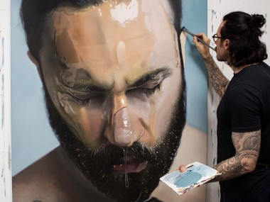 Mike Darkas – Hyper-realistic paintings – Self portrait