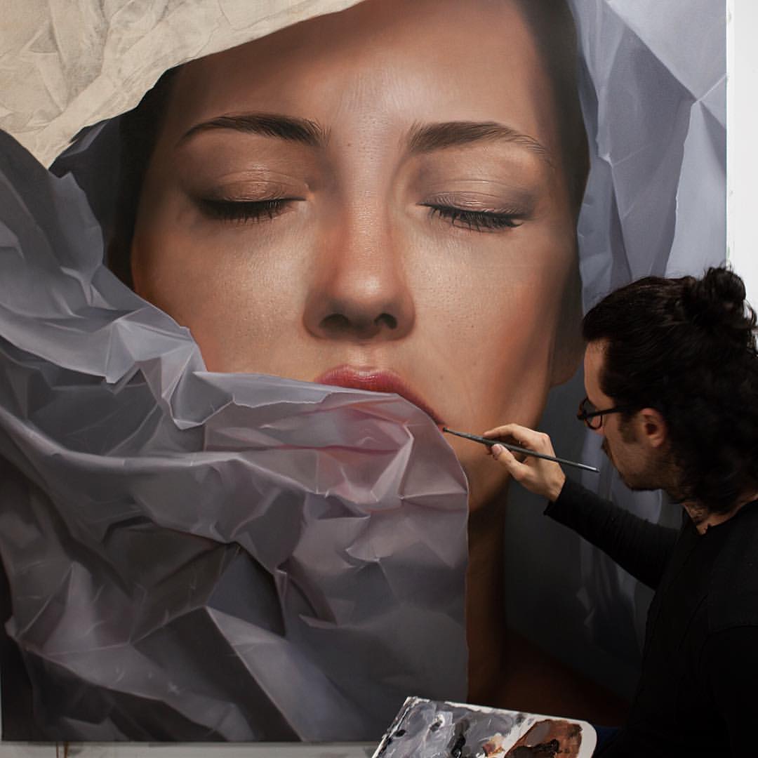 Mike Darkas – Hyper realistic paintings portrait #oil #painting