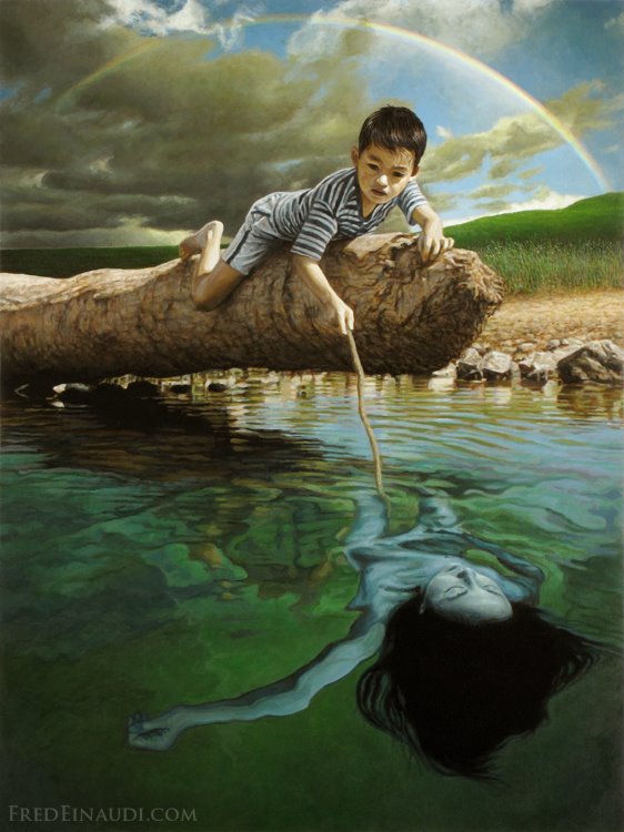 Fred Einaudi – oil paintings – The Mermaid – oil on canvas