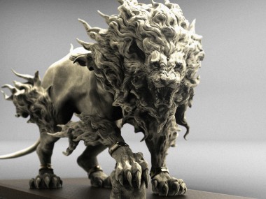 keita okada, Digital sculptor – lion