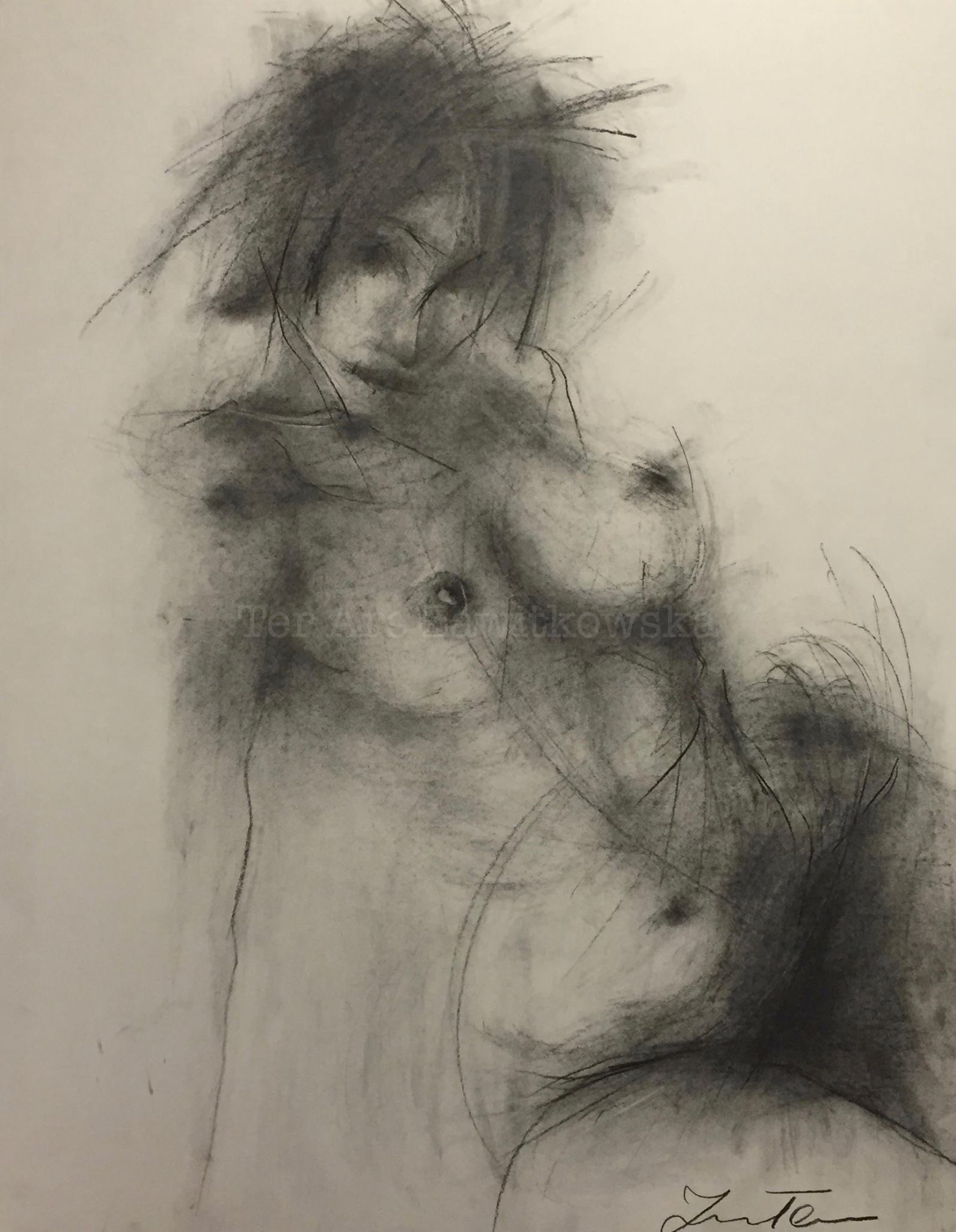 Ter Ars Zawitkowska – Charcoal and pastel on paper