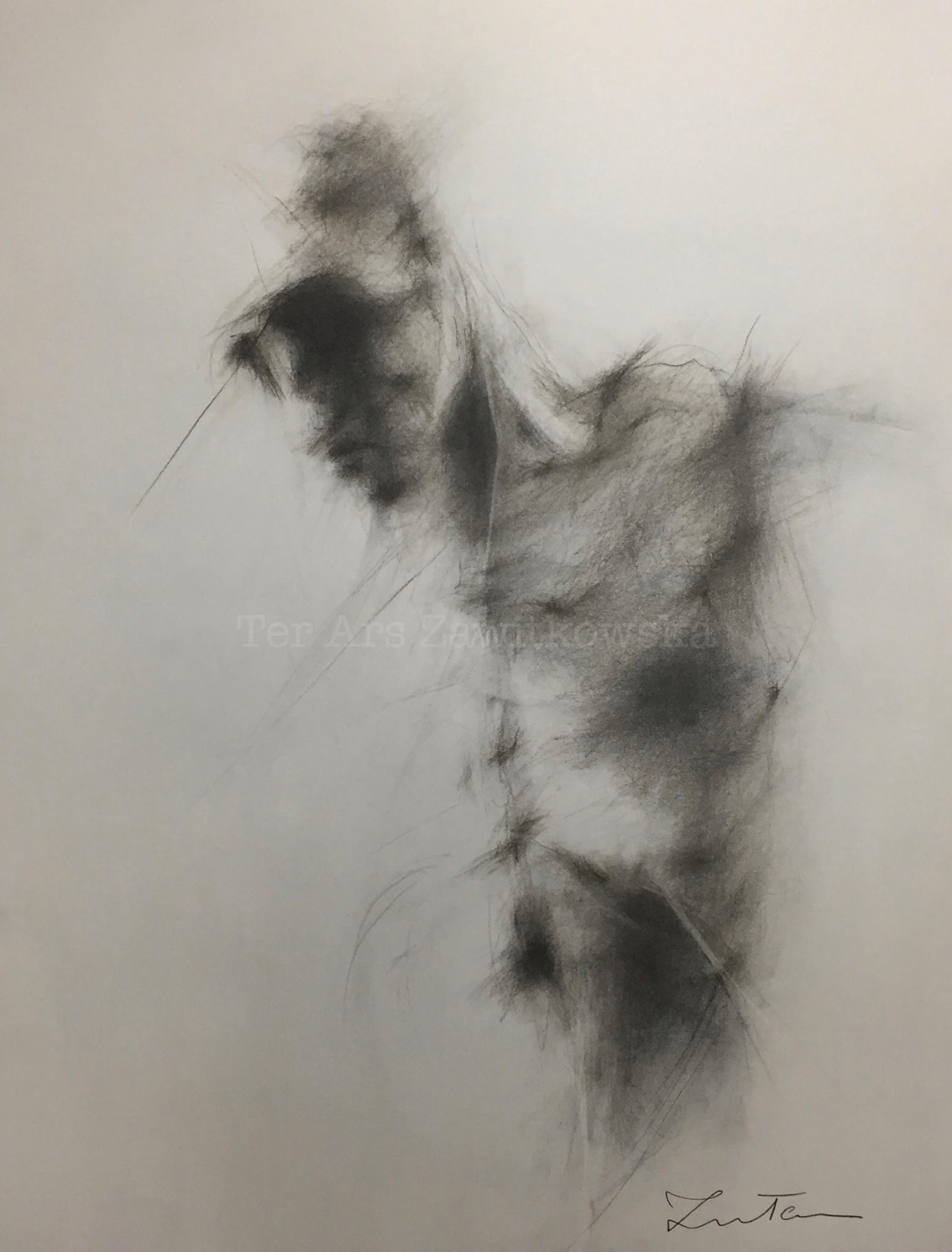 Ter Ars Zawitkowska – Charcoal and pastel on paper