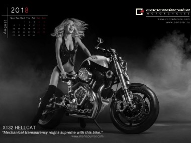 Confederate-Motorcycles-Kalendar_2018- August Calendrier