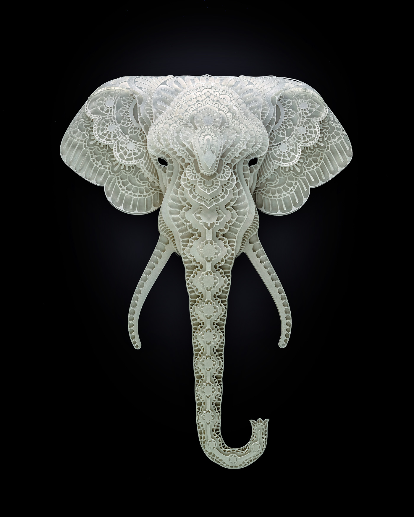 Patrick Cabral – papercuts Art – Elephant