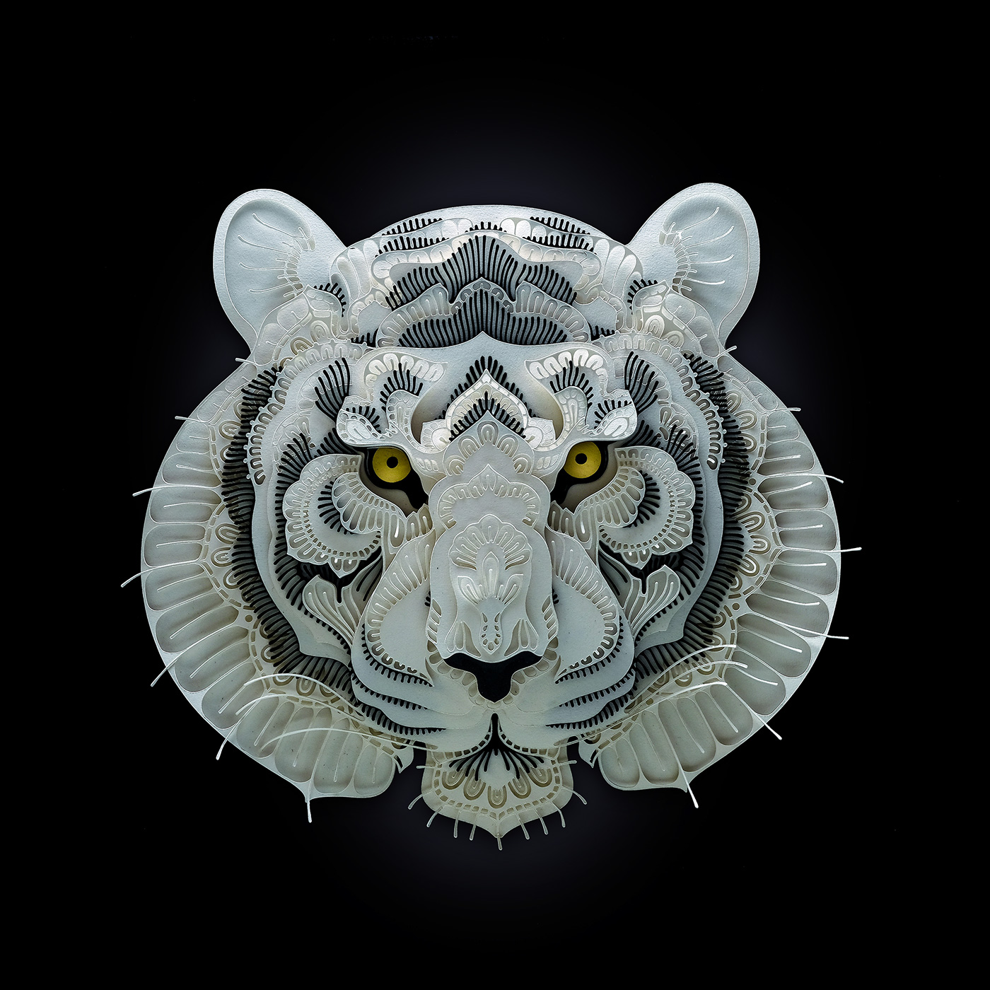 Patrick Cabral – papercuts Art – Tiger