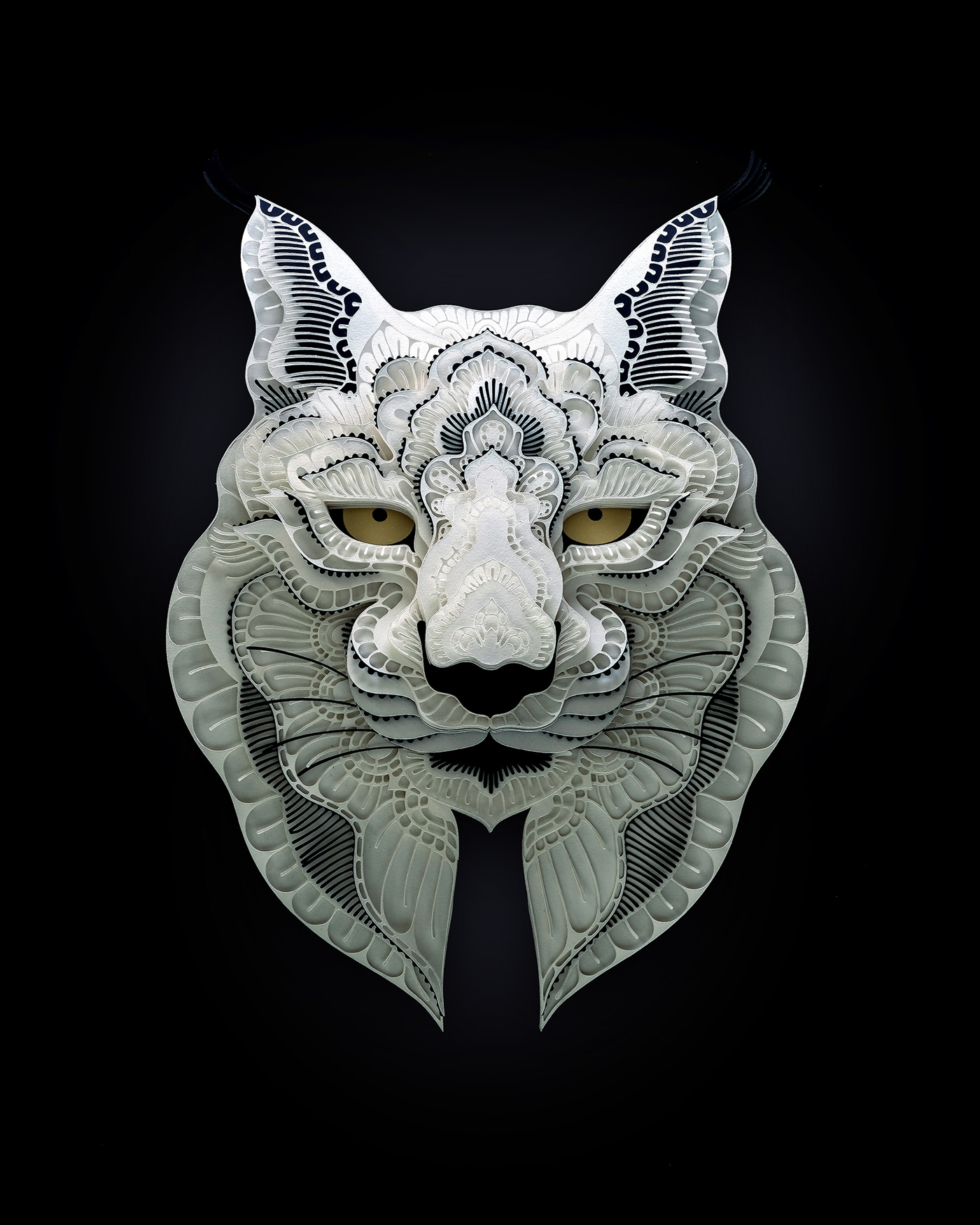 Patrick Cabral – papercuts Art – Lynx