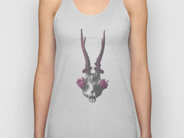 Deer- skull tee shirt woman society6