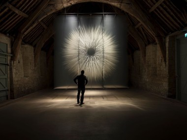 Vision II by David Spriggs. Recently presented at Messums Wiltshire. Vision II is a 16ft high 3D installation of layered painted images
