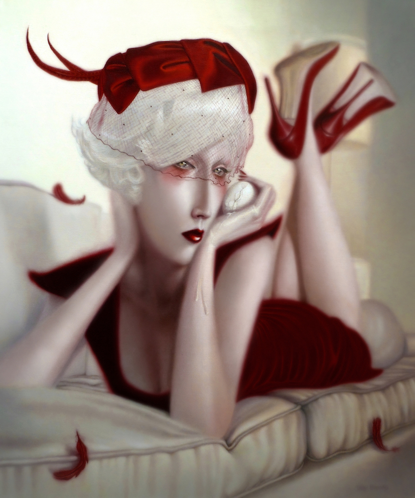 Troy Brooks, Between The boys and the Bees, painting oil