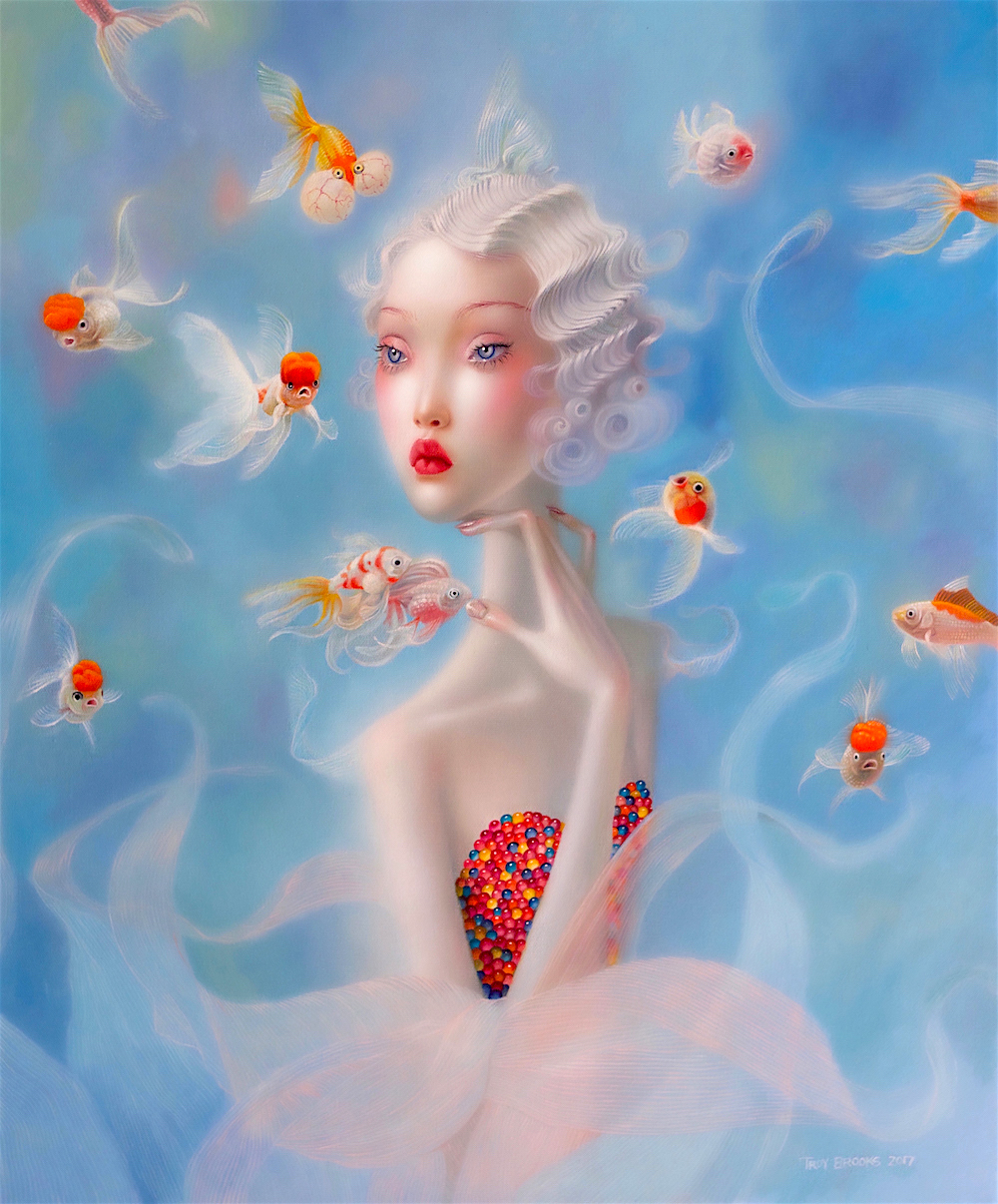 Troy Brooks, Water Lily – Oil on canvas