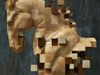 Hsu Tung Han – Wood horse sculpture