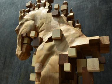 Hsu Tung Han – Wood horse sculpture