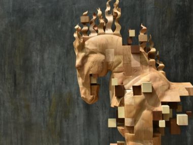 Hsu Tung Han – Wood horse sculpture