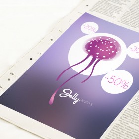 Newspaper Jelly Fish Logo example
