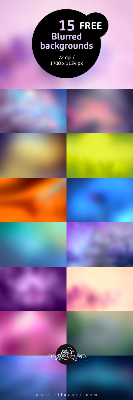 15 Free Blurred Backgrounds - 72 dpi