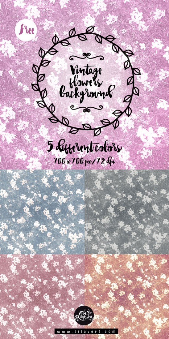 Free vintage flowers background textures - stock photos