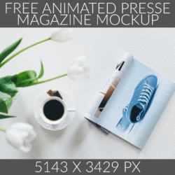 FREE animated presse magazine mockup