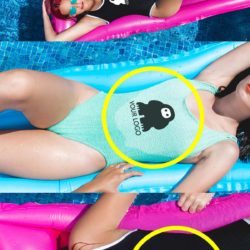 FREE Mockup logo Swimsuit girls