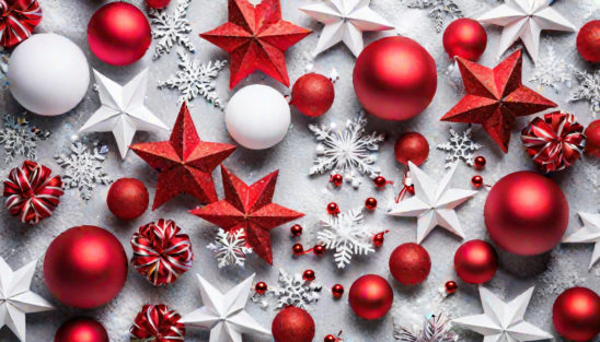 Xmas balls background - free download