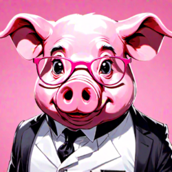 Homme en costume avec une tête de cochon