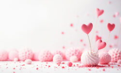 Valentine candy hearts background