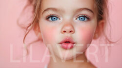 Cute little girl blowing a kiss or message