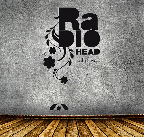 radiohead sticker mur