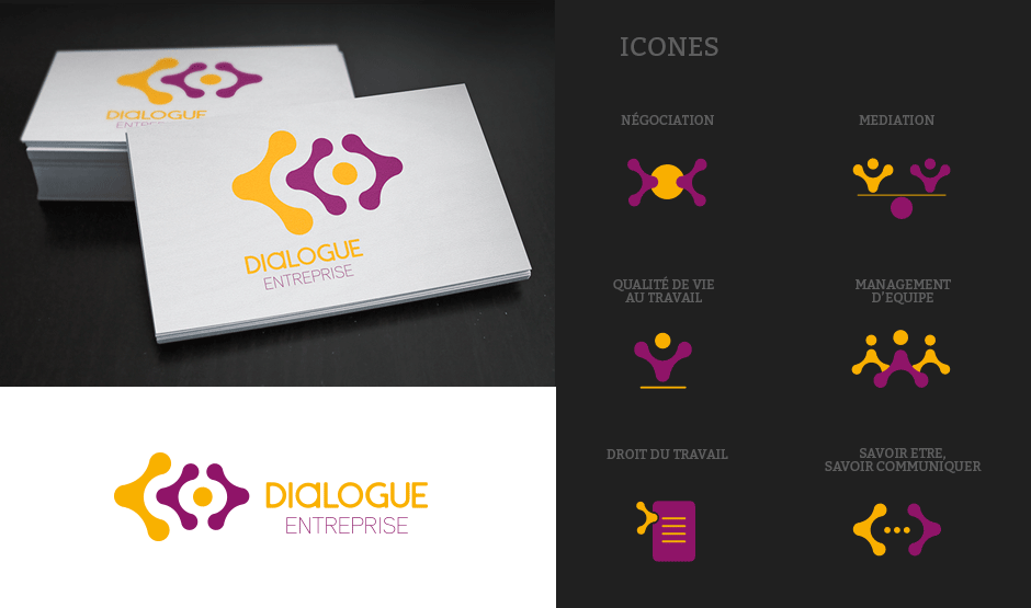 Création du logo 'Dialogue entreprise' - Formations et bonnes pratiques en dialogue social, négociation, médiation...