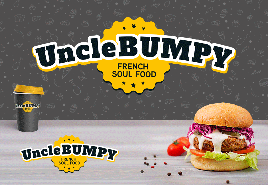 Création Logo Restaurant Uncle Bumpy, graphiste freelance