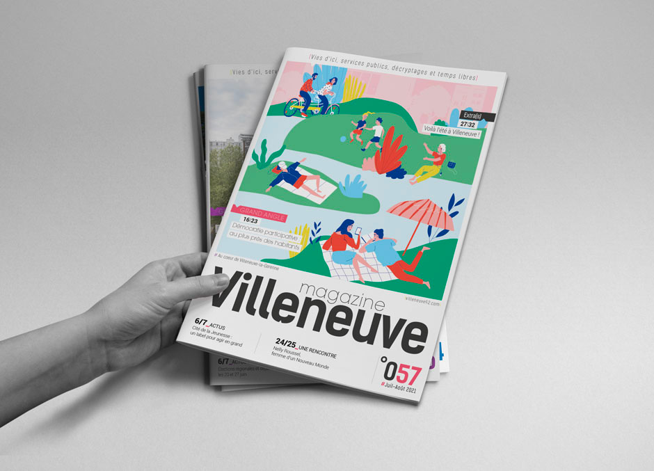 Creation magazine Mairie Villeneuve-la-Garenne, graphiste freelance print
