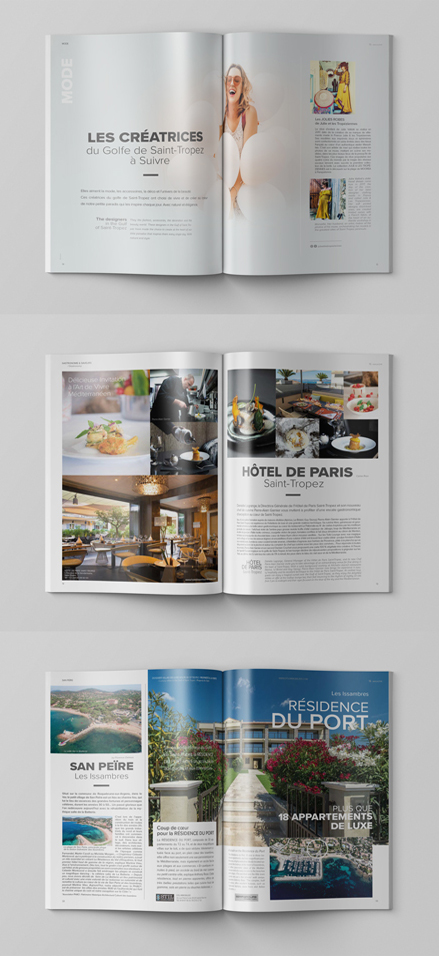 Création magazine print Immobilier Luxe, Sainte Maxime - 116 pages