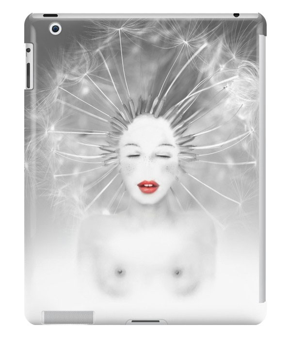 Connexion girl. Creation digitale, illustration - Tee-shirt, Iphone case, Ipad, macbook, coussinin, sac