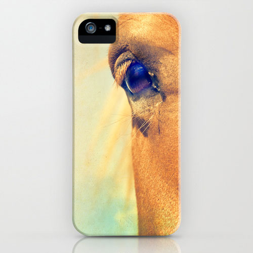 Photo cheval, oeil iphone skin - lilavert /