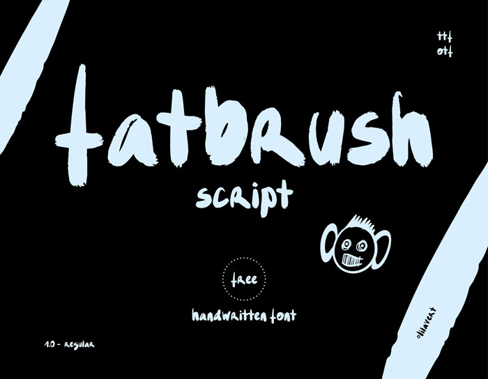 FatBrush script - Typographie manuscrite - graphiste freelance