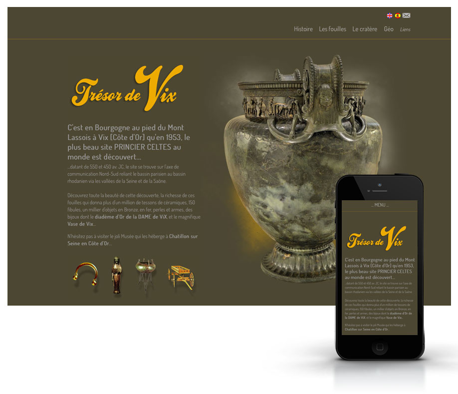 Refonte responsive site Vase de Vix